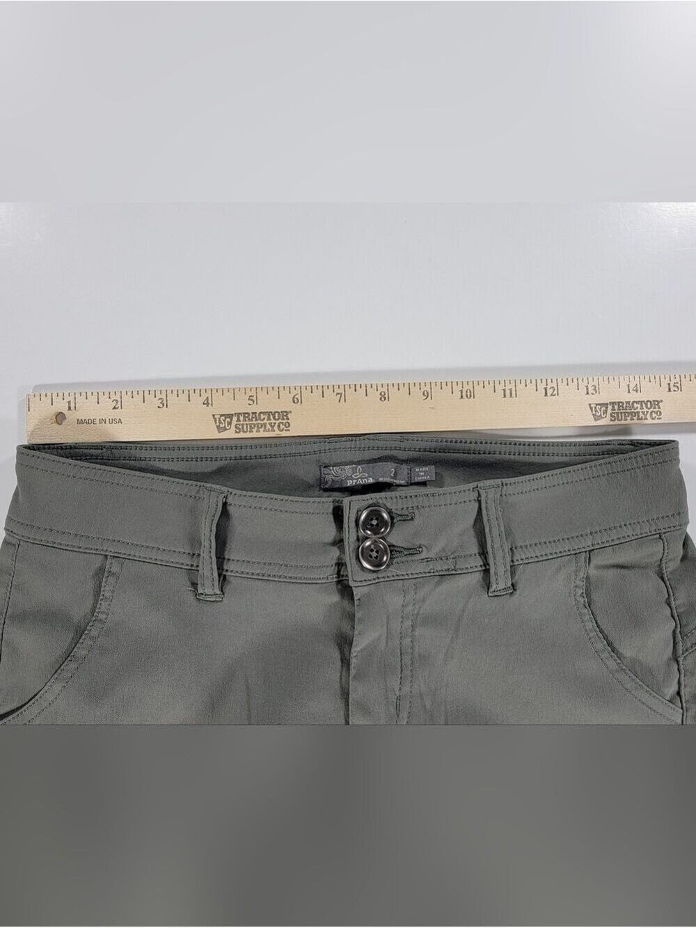 Prana Pants Womens 2 X 32 Stretch Halle Pant Roll Up Hiking Gray Outdoors Boot - Picture 14 of 14